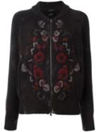 Avant Toi Knitted Bomber Jacket, Women's, Size: Medium, Black, Cashmere/merino/wool/viscose