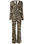 Diane Von Furstenberg Leopard Print Jumpsuit - Neutrals