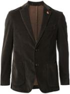 Lardini Single Breasted Blazer, Men's, Size: 50, Green, Cotton