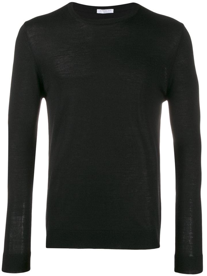 Cenere Gb Fine Knit Fitted Sweater - Black