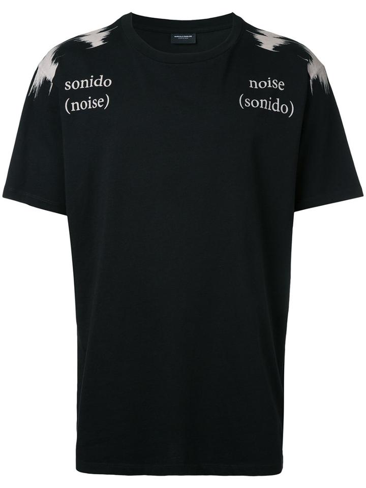 Marcelo Burlon County Of Milan Noise T-shirt, Men's, Size: Small, Black, Cotton