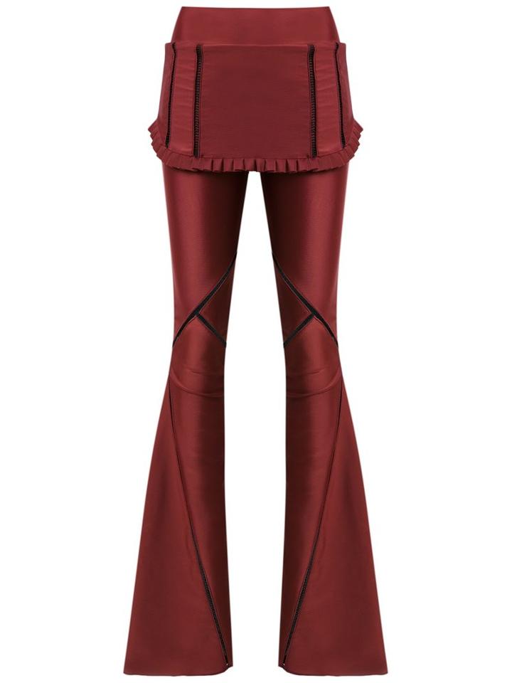 Andrea Bogosian Wide Leg Trousers, Women's, Size: Medium, Red, Polyamide/spandex/elastane
