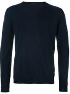 Roberto Collina V-neck Knitted Sweater, Men's, Size: 50, Blue, Merino