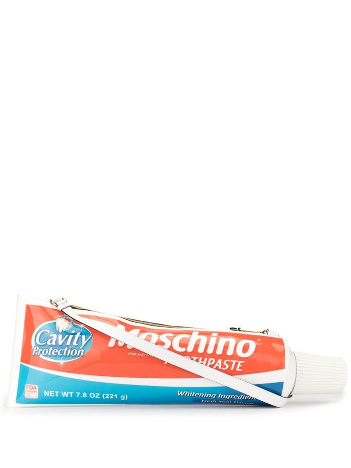 Moschino Toothpaste Shoulder Bag - White