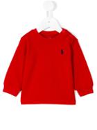 Ralph Lauren Kids - Embroidered Logo Sweatshirt - Kids - Cotton - 12 Mth, Red