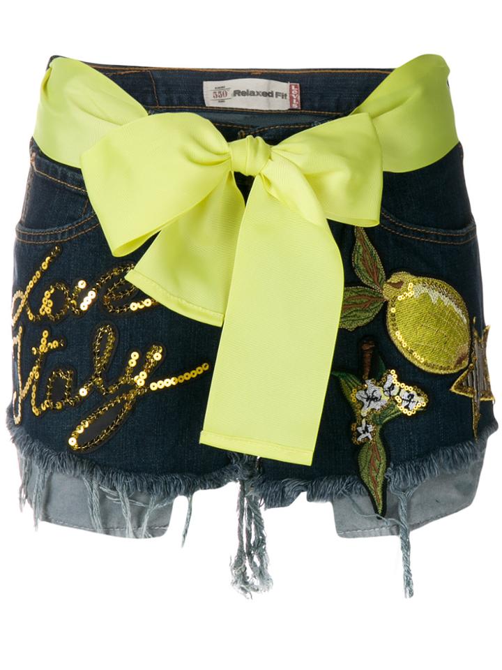 5 Progress Lemon Vintage Denim Shorts - Blue