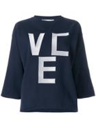 Golden Goose Deluxe Brand Slogan Flared Sweatshirt - Blue