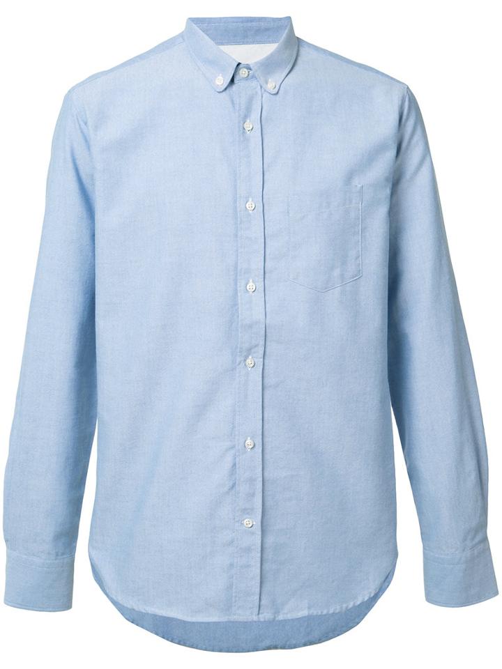 Officine Generale - Oxford Shirt - Men - Cotton - L, Blue, Cotton