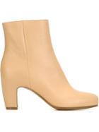Maison Margiela Chunky Heel Ankle Boots, Women's, Size: 39, Nude/neutrals, Leather
