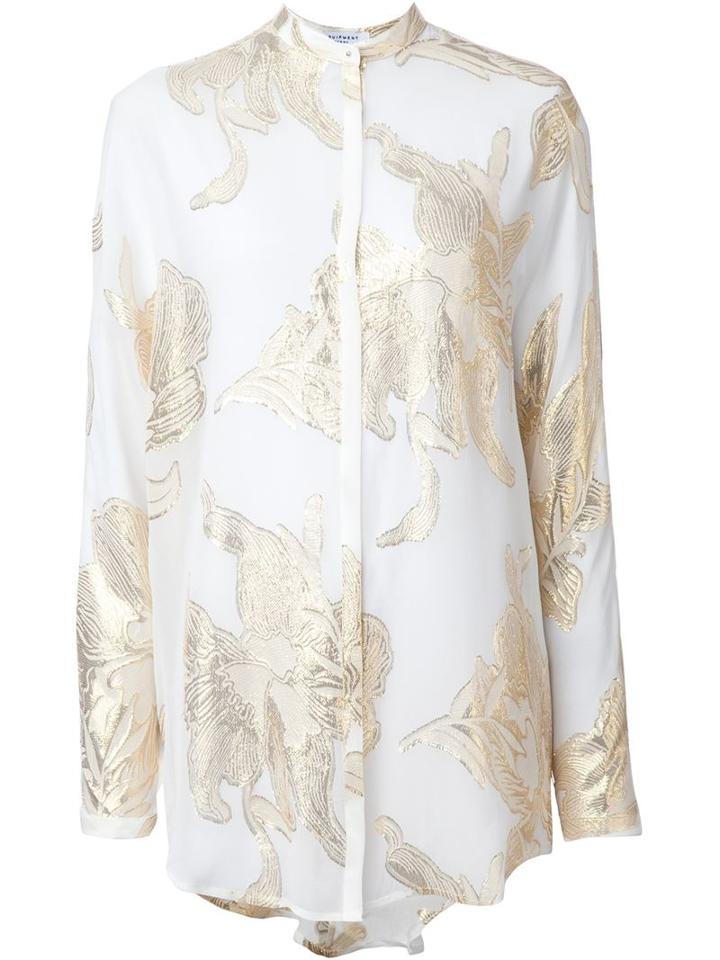 Equipment Floral Print Oversized Shirt