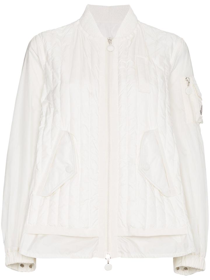 Moncler Kim Quilted Bomber Jacket - White