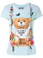 Moschino Floral Teddy Bear Motif T-shirt - Blue