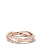 De Beers 18kt Rose Gold Infinity Half Pave Diamond Band - Unavailable