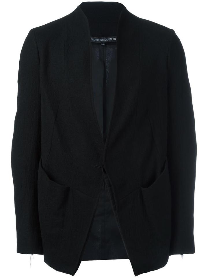 Cedric Jacquemyn Dhawl Collar Suit Jacket, Men's, Size: 48, Black, Virgin Wool