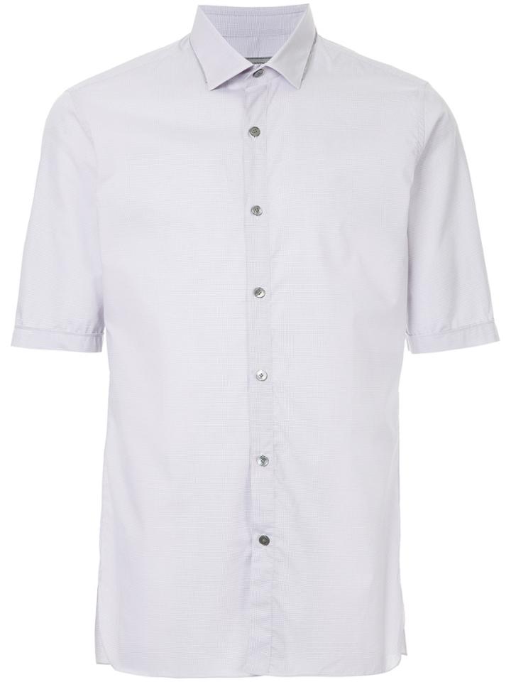 Lanvin Shortsleeved Button Shirt - Pink & Purple