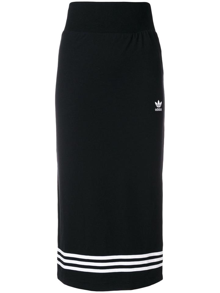 Adidas Adidas Originals Three Stripe Midi Skirt - Black