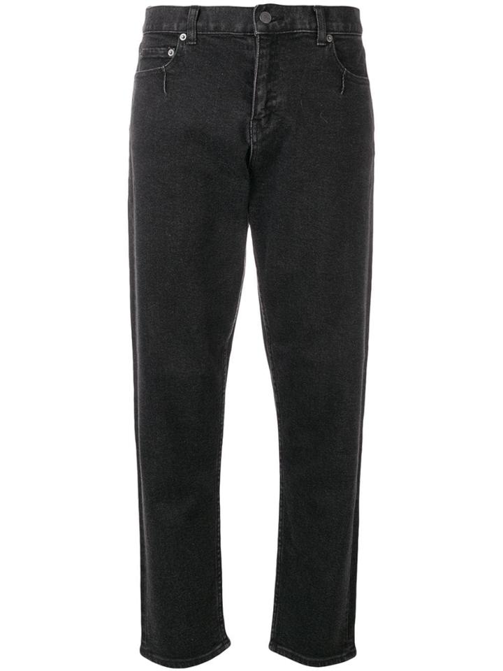 Julien David Stonewashed Cropped Jeans - Black