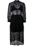 Fleur Du Mal Leopard Lace Dress - Black