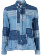 Jean Paul Gaultier Vintage Patchwork Denim Shirt - Blue