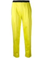 Iceberg - Cropped Trousers - Women - Cotton/polyester/spandex/elastane - 42, Yellow/orange, Cotton/polyester/spandex/elastane