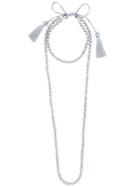 Night Market Pearl Layered Necklace - Grey