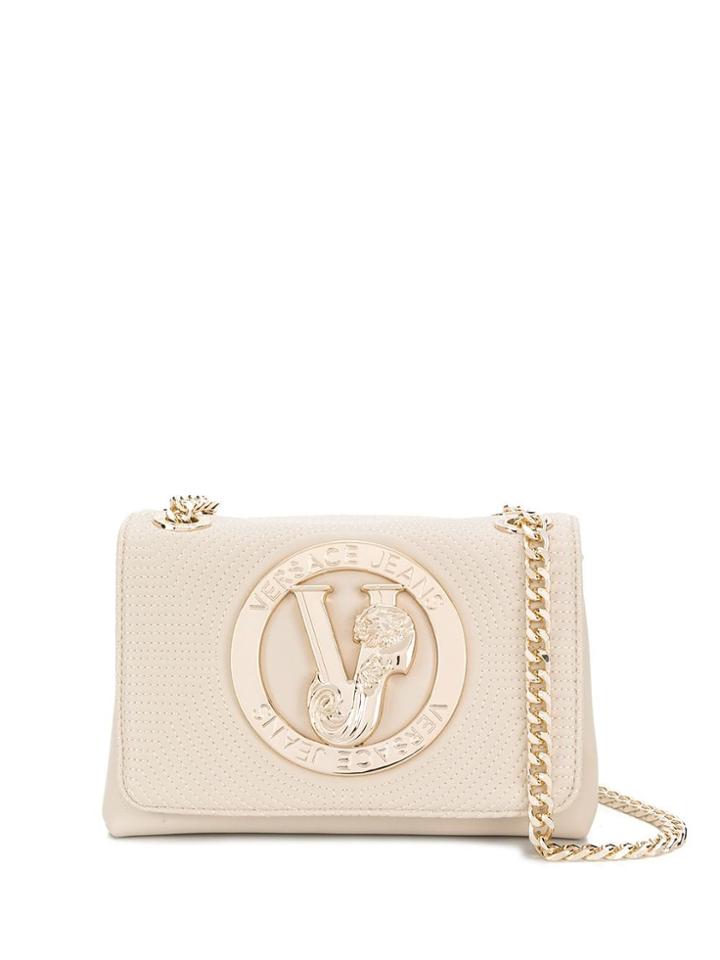 Versace Jeans Logo Cross-body Bag - Neutrals
