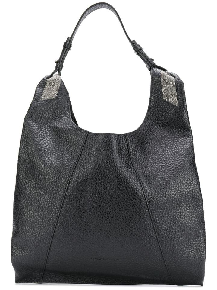 Fabiana Filippi Pebbled Texture Shoulder Bag - Black