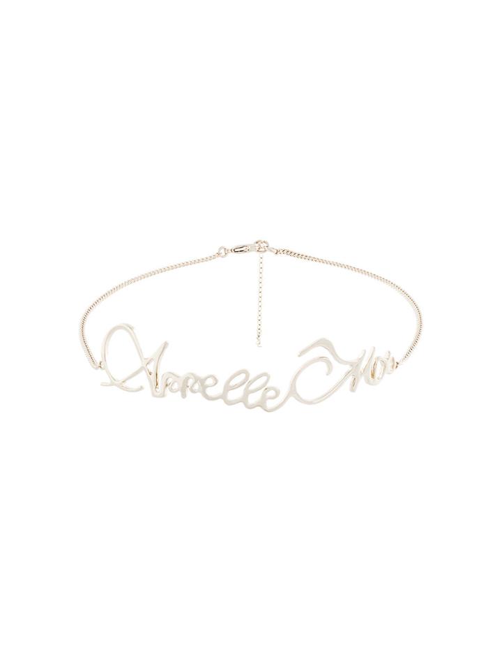 Saint Laurent Appelle-moi Necklace - Metallic