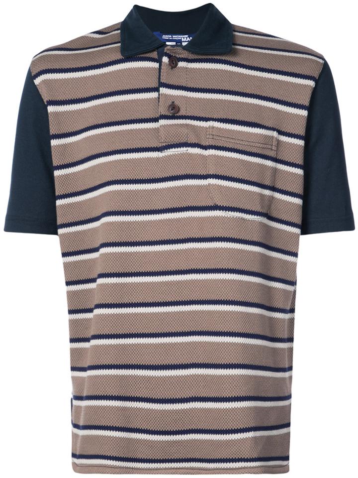 Junya Watanabe Man Striped Polo Shirt - Blue