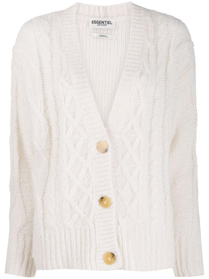 Essentiel Antwerp Knitted Button Cardigan - Neutrals