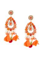 Ranjana Khan Oversized Earrings - Yellow & Orange