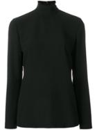 Sara Battaglia Roll-neck Fitted Sweater - Black