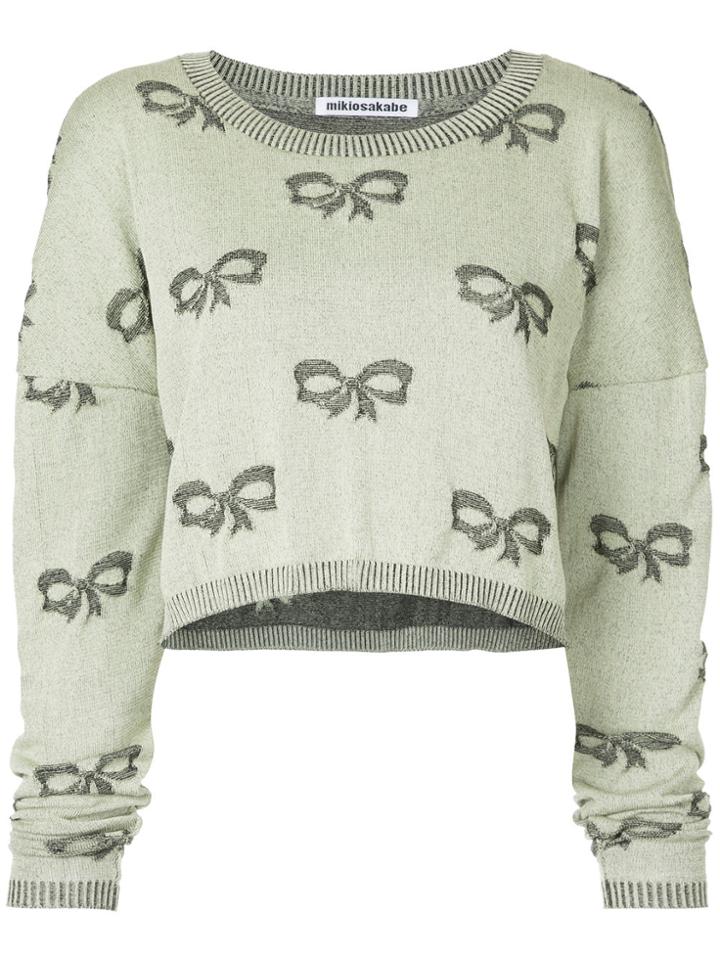 Mikio Sakabe Bow Print Sweater - Yellow & Orange