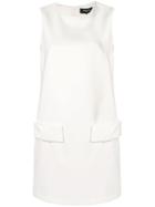 Paule Ka Bow Front Mini Dress - White