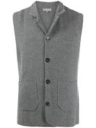 N.peal Collared Milano Waistcoat - Grey