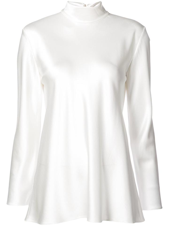 Peter Cohen Roll Neck Blouse - White