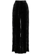 Racil Peter Crushed Velvet Trousers - Black