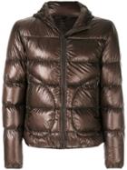 Herno Wet-look Puffer Jacket - Brown