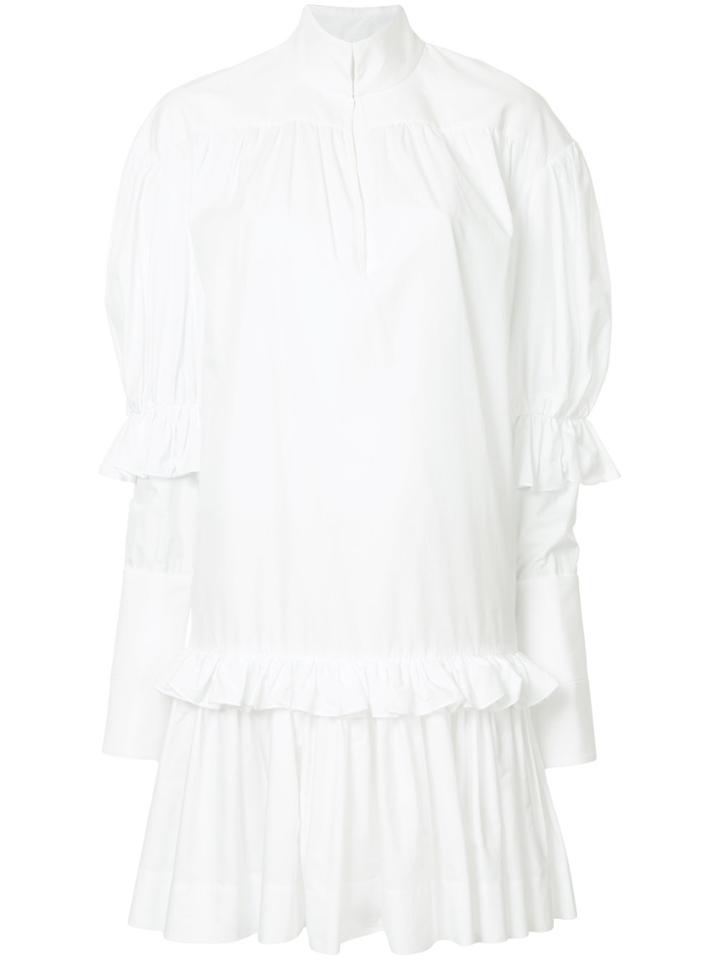 Ellery Ruffled Shirt Dress - White