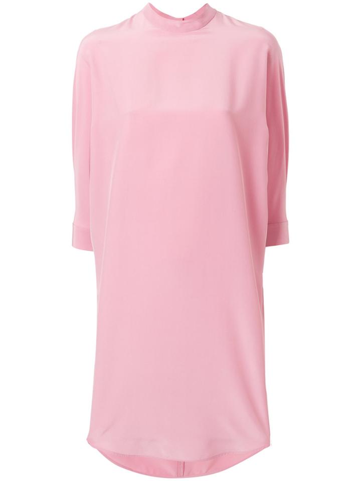 Aspesi Band Collar Dress - Pink & Purple
