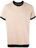 Numero00 - Contrast Trim T-shirt - Men - Polyester/modal - L, Nude/neutrals, Polyester/modal