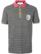 Salvatore Ferragamo Striped Polo Shirt, Men's, Size: S, Black, Cotton