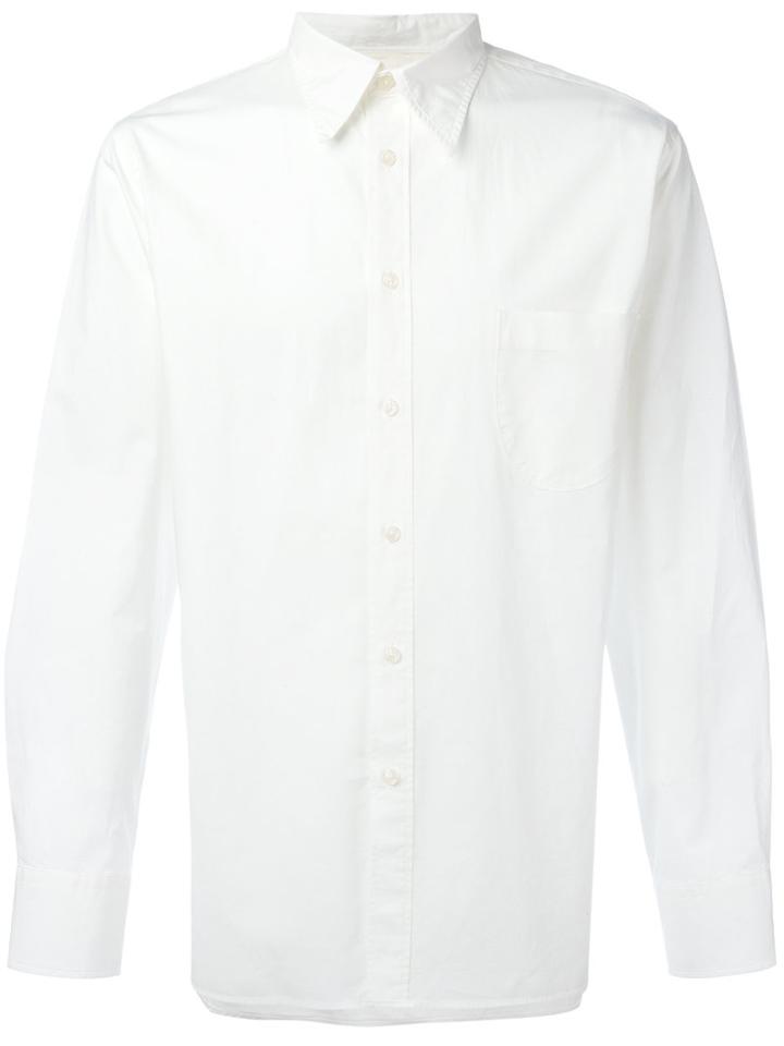 Universal Works Point Collar Shirt, Men's, Size: Small, White, Cotton