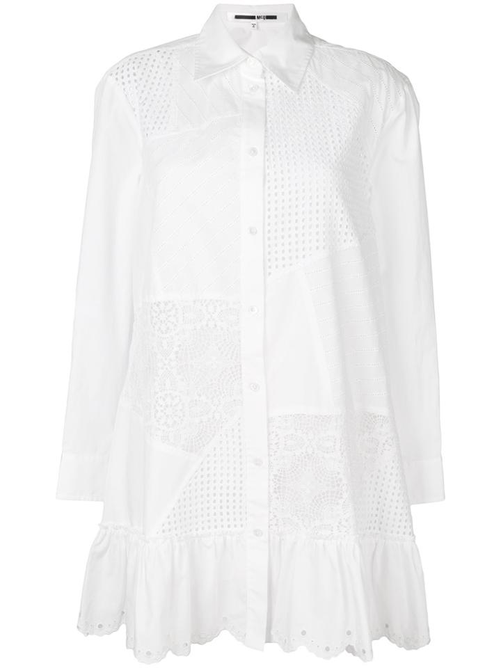 Mcq Alexander Mcqueen Cut Out Shirt Dress - White