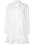 Mcq Alexander Mcqueen Cut Out Shirt Dress - White
