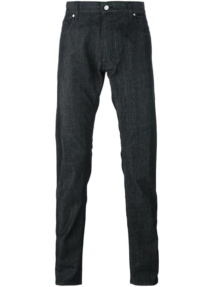 Z Zegna Slim Fit Jeans, Men's, Size: 30, Grey, Cotton/spandex/elastane