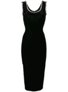Christopher Kane Crystal Bodycon Velvet Dress - Black