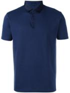 Lanvin Contrast Collar Polo Shirt, Men's, Size: Small, Blue, Cotton/polyester/viscose