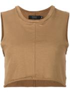 Daniel Patrick Cropped Vest, Women's, Size: Medium, Brown, Cotton