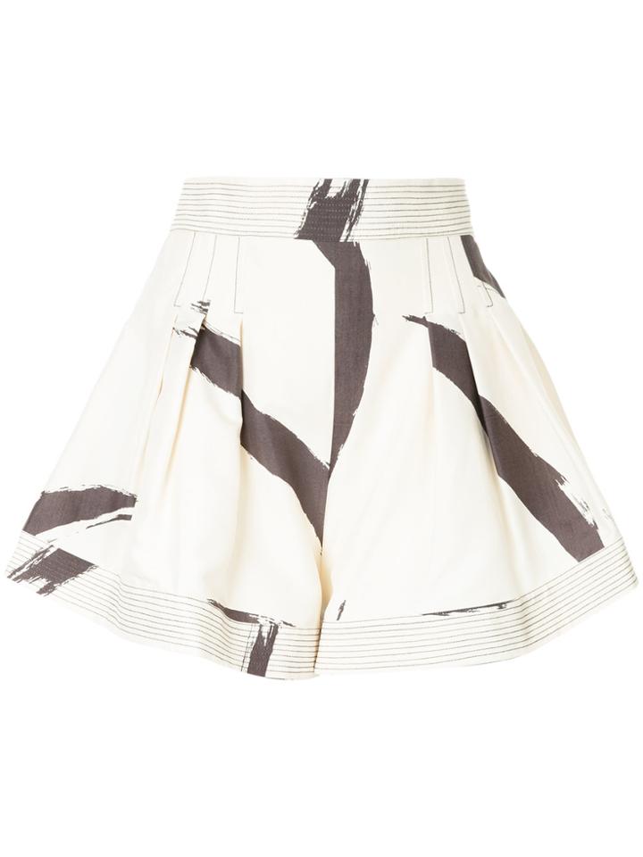 Zimmermann Brush Stroke Shorts - Nude & Neutrals